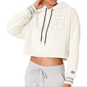 Women's Faux-Fur Cropped Hoodie